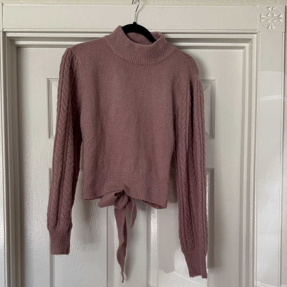 Lush Mauve Turtleneck Sweater